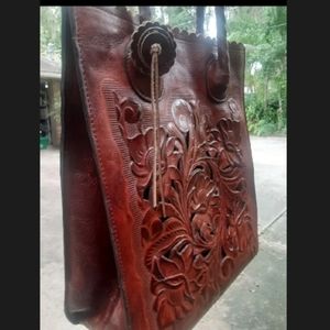 Patricia Nash burnt orange Cavo tote